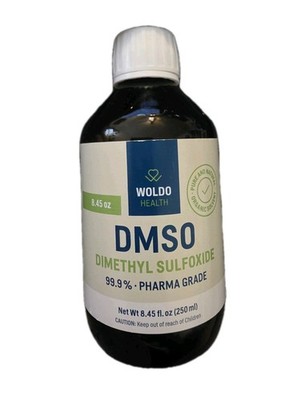 WOLDO HEALTH DMSO Dimethyl Sulfoxide Pharma Grade Organic Solvent 8.45oz 05/2028