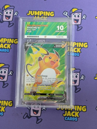 Raichu V Ultra Rare BRS 158/172 English Pokemon Card ACE 10