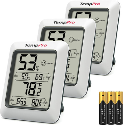 TP50 3 Pieces Digital Hygrometer Indoor Thermometer Room Thermometer and Humidit