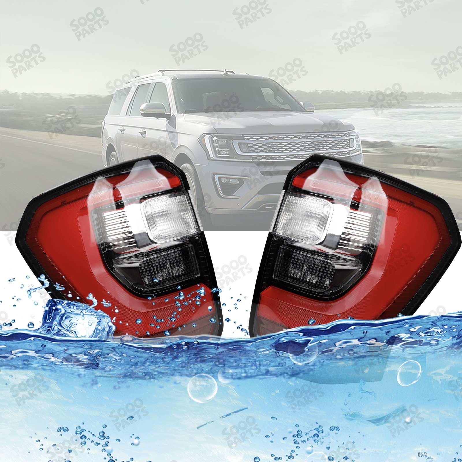 Pair Left & Right LED Tail Light Rear Lamp For 18-2021 Ford Expedition FO2801272