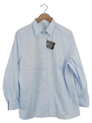 Walbusch Herren Business Hemd Blau Gr. 48/M Langarm Baumwolle bügelfrei
