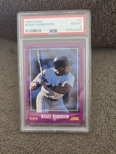 1988 Score - Rickey Henderson #13 PSA NM-MT 8 Yankees 