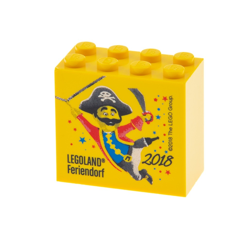 1x Lego Building Brick 2x4x3 Yellow Collectible Legoland Village 2018 30144pb215