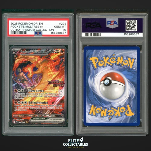Team Rocket's Moltres EX 229/182  - PSA 10 (Destined Rivals)