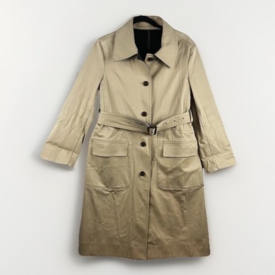Frontrow Recto Reversible Trench Coat XS Italy Classic Black Tan Academia