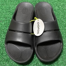 Size 11 - OOFOS Recovery Slide Sandals Black Comfort Mens OOahh 1100 Ship Fast
