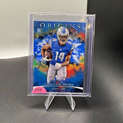 Panini 2021 Origins Amon-Ra St. Brown RC Blue /99 #134 Detroit Lions