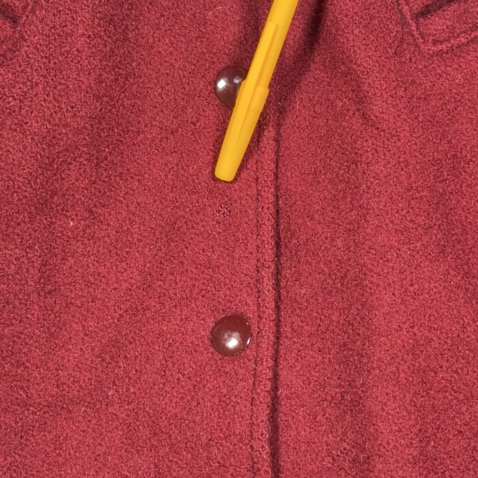 Chaqueta Universitaria DeLong Lettermans 36 De Colección Rojo Naranja Amarillo Lana Fútbol EE. UU. Foto 3 de 4