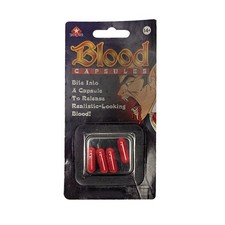Fake Blood Capsules Cosplay SFX Makeup Halloween Party Vampire Costume Accessory