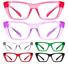 Eyekepper Cat Eye Reading Glasses 3.50 6 Pack Screwless Spring Hinges w/ Cloth