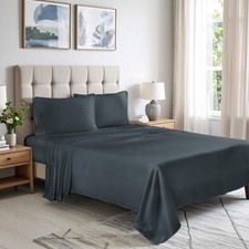 Rayon From Bamboo 300 Thread Count Solid Deep Pocket Bed Sheet Set