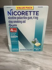 Nicorette 4 mg Coated White Ice Mint Gum - 160 Count Expires 8/2027