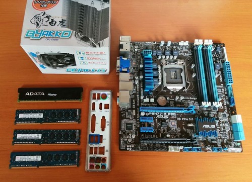 3 teiliges PC Teile Set Mainboard CPU Kühler Speicher gebraucht
