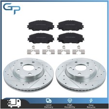 Front Drilled Rotor Brake Pad For Toyota Rav4 2006-2018 L4 Prius V 2012-2017