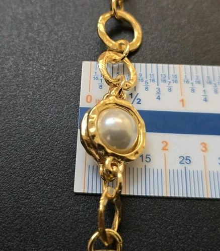 Karine Sultan Luminous Pearl Station Necklace - Picture 9 of 9