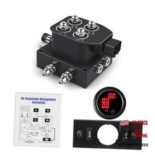 12V Air Management Featuring 4-Valve Air Ride Suspension Manifold, Simplify Red