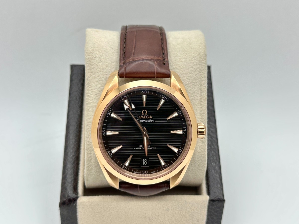 センチメンタルママ(ダークネス 金トレジャー) Omega Seamaster Aqua Terra 150M 220.53.41.21.13.001 Sedna 18K Rose