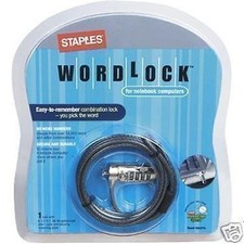LOCK NOTEBOOK COMPUTER SECURITY COMBINATION WORDLOCK