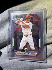 Aidan Miller Chrome Prospect Rookie RC 2026 Bowman Card #BCP-49 Phillies. rookie card picture