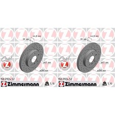 2x ZIMMERMANN SPORT BREMSSCHEIBEN 280mm GELOCHT VORNE passend für BMW I3