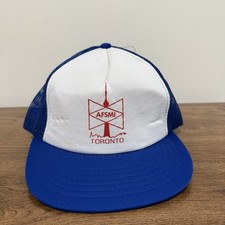 Vintage AFSMI Toronto Trucker Hat Adult White One Size Athletic Headwear Men  s