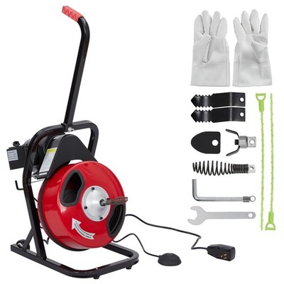 Drain Cleaner Machine, 50 Ft X 1/2 in Professional Drain Auger for 1 to 4 in ...