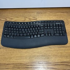 Microsoft Comfort Desktop 5050 Wireless Keyboard 1728 No Dongle USB No Mouse