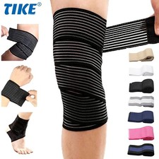 1 PCS Extra Long Elastic Knee Wrap Compression Bandage Brace , Adjustable Com...