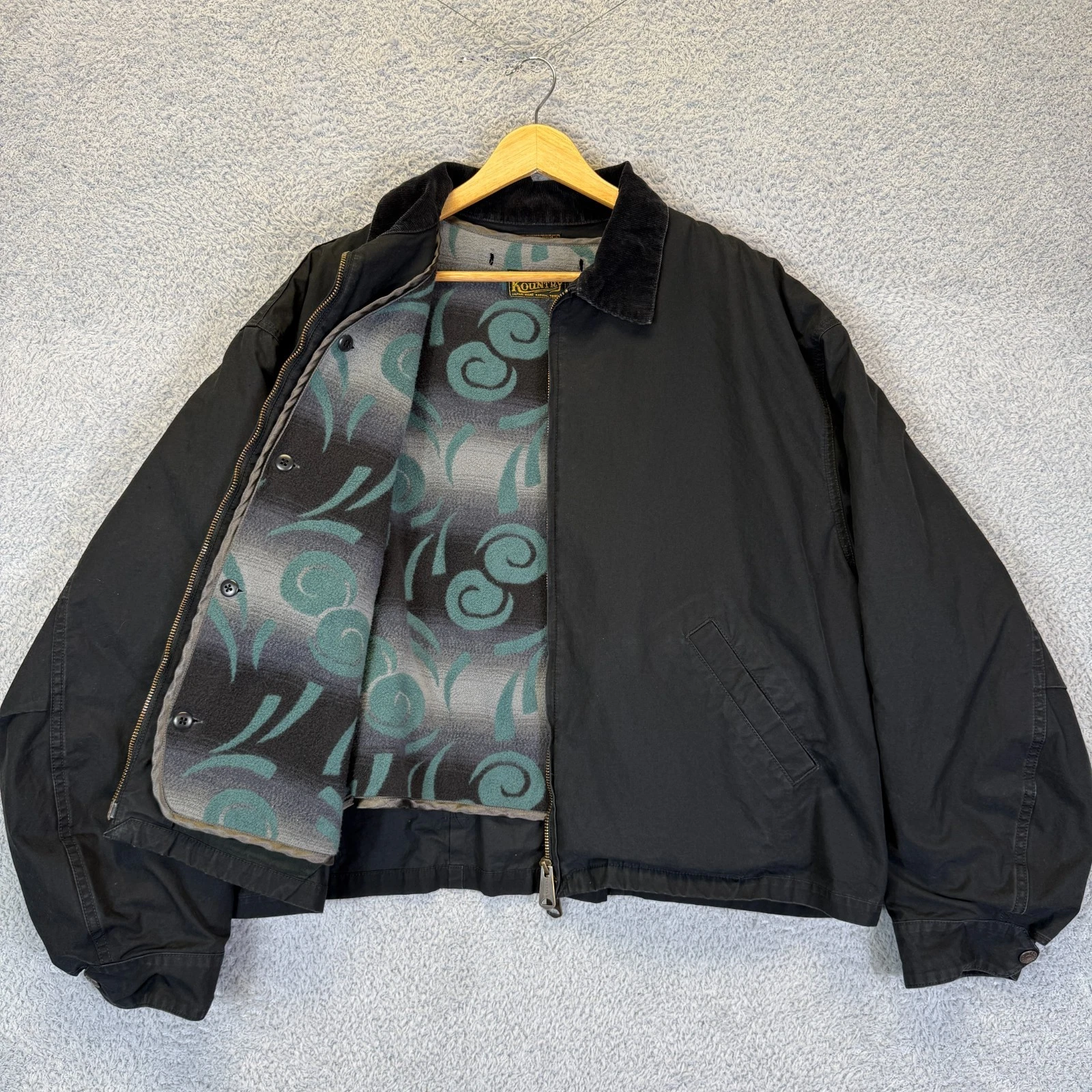 Kapital Jacket Kountry Detroit Drizzler Men's Size 3 Large Black Lined Japanese - product detail image 1