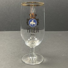 Dortmunder Thier Pils German Pilsner Beer Glass 0.2L Tulip Footed Vintage 