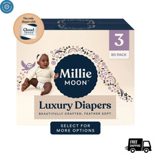 Ultra Absorbent Millie Moon Luxury Diapers, Size 3, 80 Count