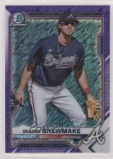 2021 Bowman Chrome Prospects Purple Shimmer Refractor /250 Braden Shewmake s3g