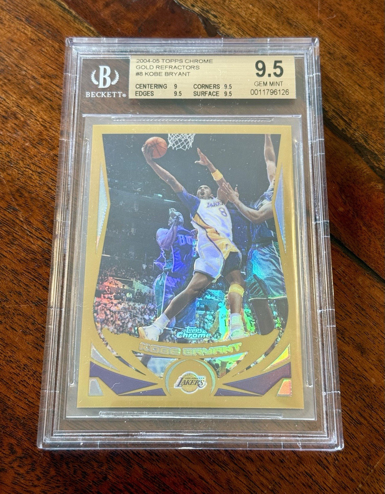 2004 Topps Chrome Gold Refractor Kobe Bryant /99 BGS 9.5 GEM MINT