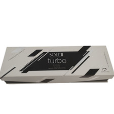 Soleil Turbo Black Flat Iron Hair Straightener Chrome Plate Digital Temp Control 4