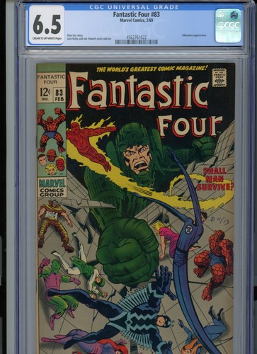 Fantastic Four #83 1969 Marvel CGC 6.5 Cream to Off-White Inhumans