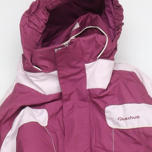 Quechua Girls Red Snowsuit, 12 Years, Hooded, Waterproof - Picture 9 of 12