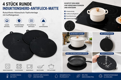 Schutzmatte für  Induktionskochfeld Schutzmatte Silikon Hitzebeständiges Pad