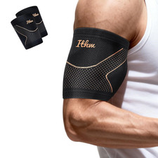 Copper Bicep Tendonitis Brace, Bicep Compression Sleeve for Pain Relief, Upper A