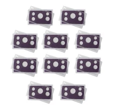 Empty Plastic Lens with Purple Insert B Holds 5 Coins, 10 Pack