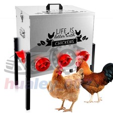 Extra-Large Galvanized Metal Chicken Feeder 50 lb with 8 No-Waste Ports