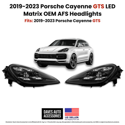 Porsche 9Y0 GTS LED Matrix AFS Headlights OEM Pair 2019-2023