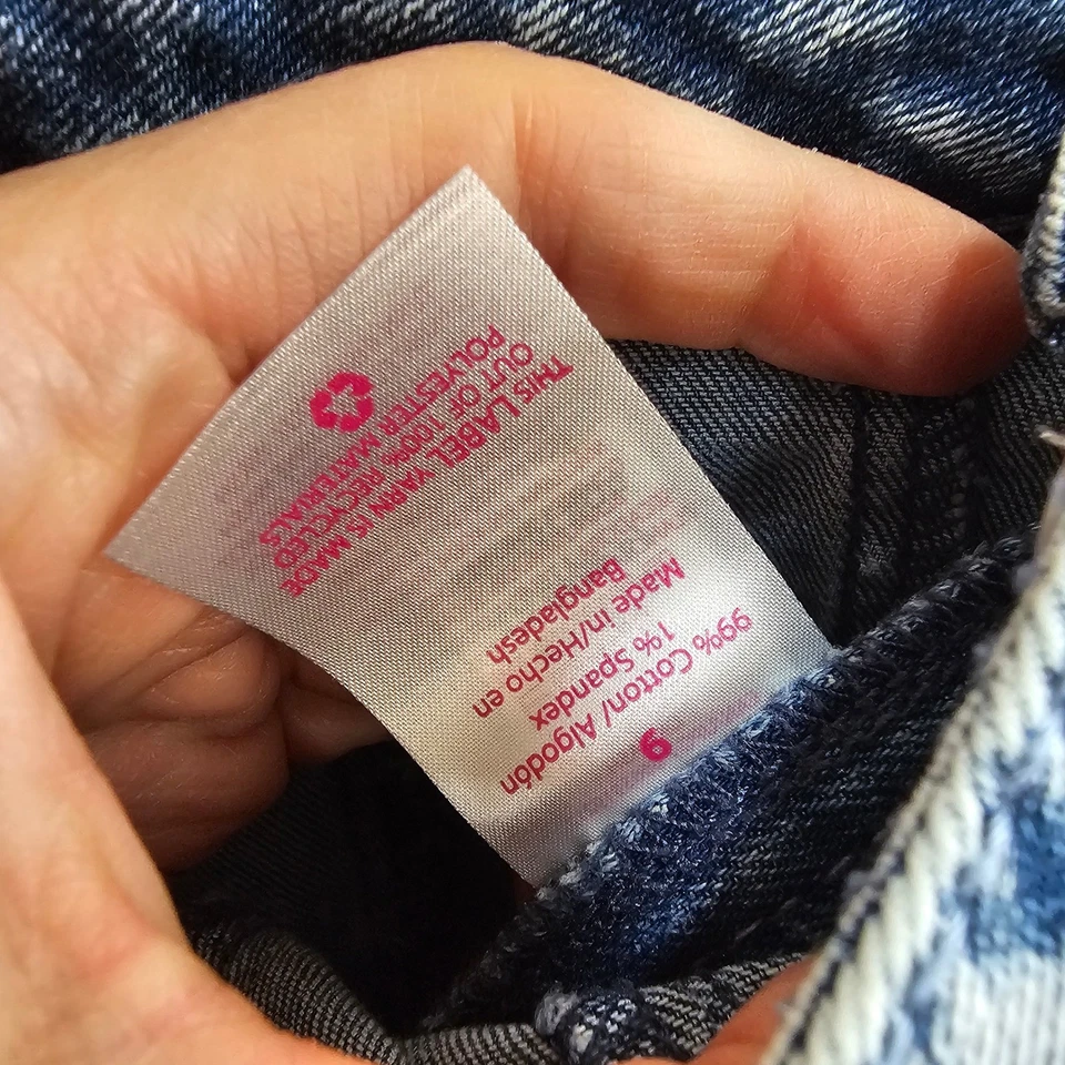 Falda Patinadora Denim Lavado Ácido SIN LÍMITES Niñas Talla 9 Plisada Cremallera Frontal Foto 3 de 4