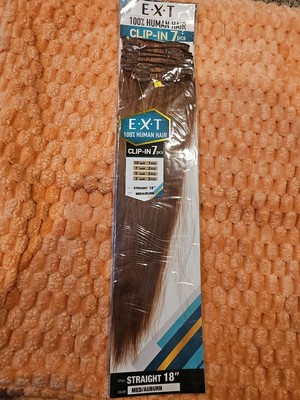 E.X.T 100% Human Hair Clip-in Straight 18'' extensions Red-Copper