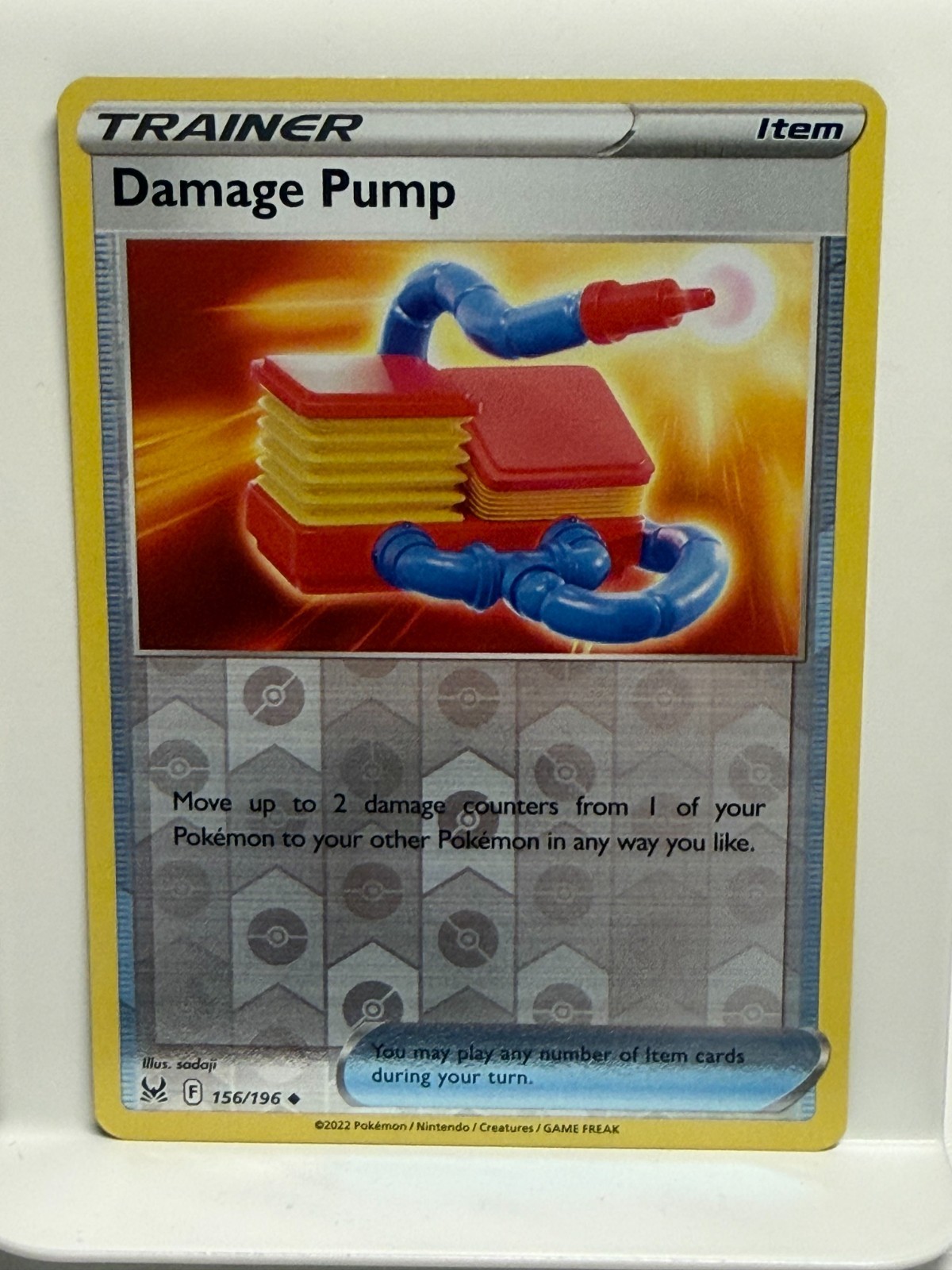 Damage Pump Uncommon Reverse Holo | 156/196 | Lost Origin | Pokemon Card | NM/M