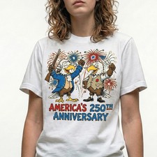 America 250 Th Anniversary T-Shirt Patriotic Eagles 4th Of July Tee Vintage Gift