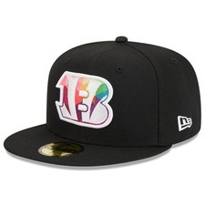 New Era 59FIFTY NFL Cincinnati Bengals Crucial Catch Mens Fitted Hat Size 7 5/8