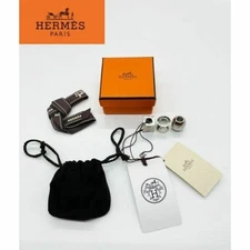 Hermès Scarf Ring Silver Totem Twilly Jewelry Accessory Made in Japan near mint