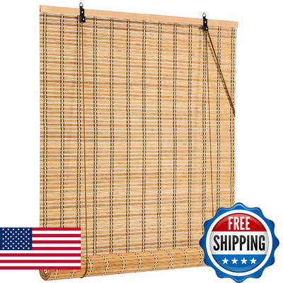 IMSGVIFO 34x72 Inch Bamboo Blinds for Interior Windows, UV Protection Roman Bamb