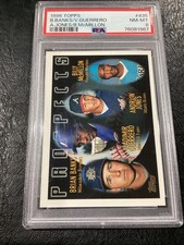 1996 Topps Vladimir Guerrero  Andruw Jones HOF PSA 8 NM-MT #435 Prospects Rookie