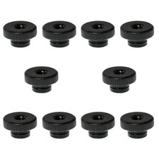 M6 Knurled Thumb Nut Black Round Knobs Hand Clamping Nuts Fastener 10 PCS